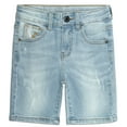 thumbnail image 1 of KIDSCOOL SPACE Boys Summer Denim Shorts, Soft Strechy Elastic Band Inside Half Jean Pants,3-4 Years, 1 of 5