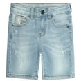 thumbnail image 1 of KIDSCOOL SPACE Boys Summer Denim Shorts, Soft Strechy Elastic Band Inside Half Jean Pants,6-7 Years, 1 of 5