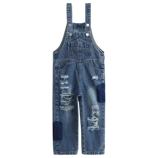 KIDSCOOL SPACE Girls Denim Bib Overalls,Little Big Kids Adjustable ...