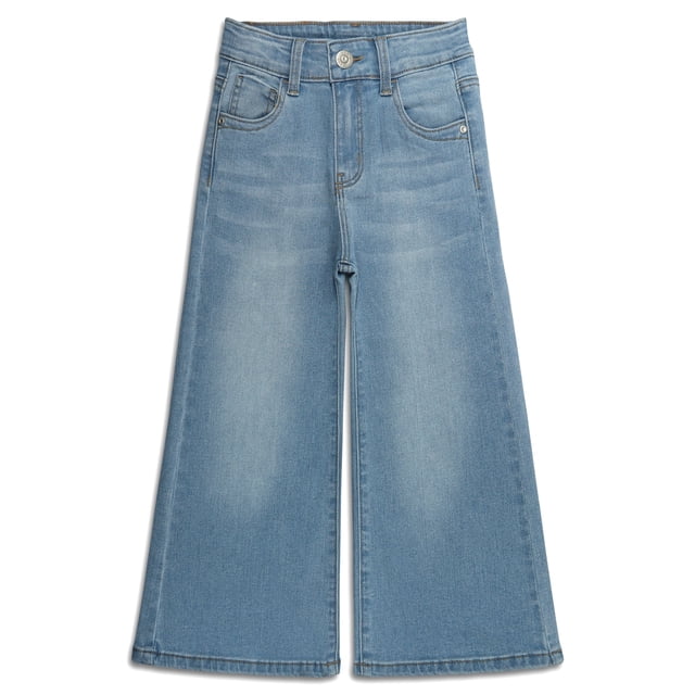 Jeans Fille Déchiré KIDSCOOL SPACE - Coupe Large, Confortable, Pour Enfant 4-11 Ans - Denim Stretch