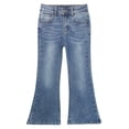 thumbnail image 1 of KIDSCOOL SPACE Girls Flared Denim Pants,18M-14T Wide Age Ranges Bell-bottom Stretchy Slim Jeans,Light Blue,18-24 Months, 1 of 8