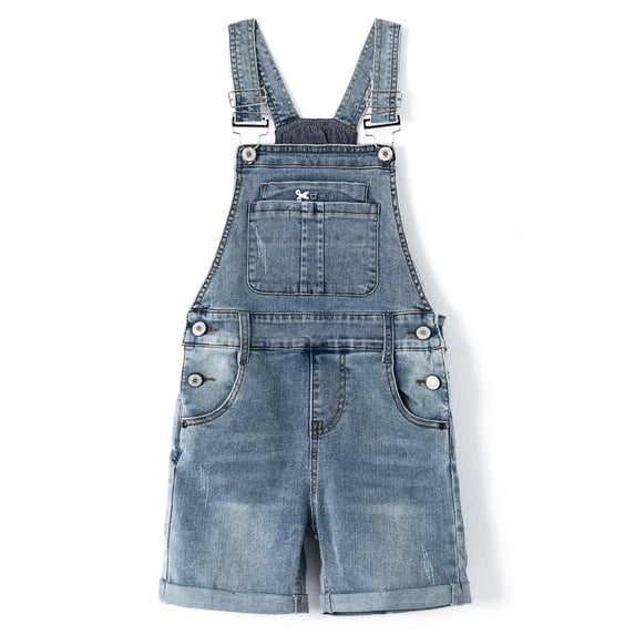 KIDSCOOL SPACE Girls Shorts,Baby Girls Stretchy Denim Slim Summer Shortalls,Light Blue,9-12 Months