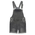 thumbnail image 1 of KIDSCOOL SPACE Girls Shorts, Baby Little Girls Stretchy Denim Shortalls, Grey,4-5 Years, 1 of 7