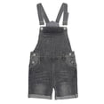 thumbnail image 1 of KIDSCOOL SPACE Girls Shorts, Baby Little Girls Stretchy Denim Shortalls, Grey,5-6 Years, 1 of 7