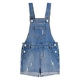 thumbnail image 1 of KIDSCOOL SPACE Girls Shorts,Little Big Girls Stretchy Denim Ripped Summer Shortalls, 1 of 7