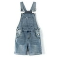 thumbnail image 1 of KIDSCOOL SPACE Girls Shorts,Little Girls Stretchy Denim Slim Summer Shortalls,Black,6-7 Years, 1 of 7