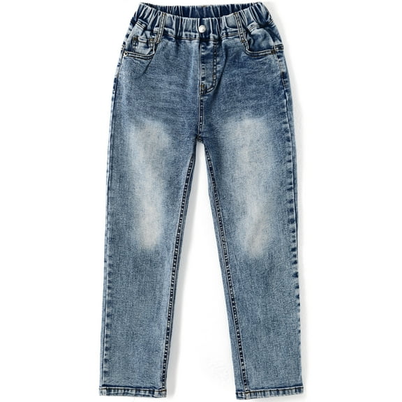 KIDSCOOL SPACE Girls Slim Denim Pants,18M-14T Wide Age Ranges Stretchy Jeans,Light Blue,3-4 Years