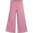 thumbnail image 1 of KIDSCOOL SPACE Girls Slim Fit Jeans,6T-14T Flash Chain Wide Leg Denim Pants Wide Leg Denim Pants,Pink,9-10 Years, 1 of 6