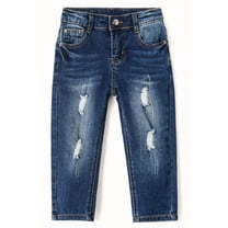 KIDSCOOL SPACE Girls Slim Jeans,Big Girl Ripped Holes Denim Pants,Light Blue,13-14 Years