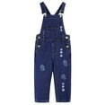 thumbnail image 1 of KIDSCOOL SPACE Girls Slim Ripped Holes Scratched Fashion Jeans Overalls Blue,11-12 Years, 1 of 8