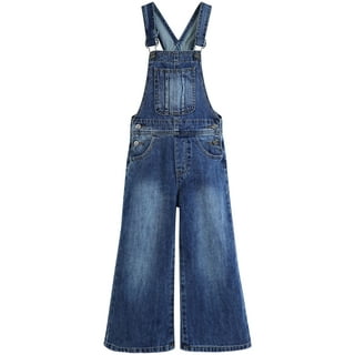 Flared Denim Overalls