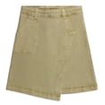 thumbnail image 1 of KIDSCOOL SPACE Girls Summer Skirt,Elastic Band Inside Soft Strechy Cotton Denim Girl Dress Shorts,Khaki,11-12 Years, 1 of 5