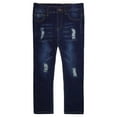 thumbnail image 1 of KIDSCOOL SPACE Little Boys Jeans,Elastic Band Inside Ripped Stretchy Soft Slim Denim Pants, 1 of 4
