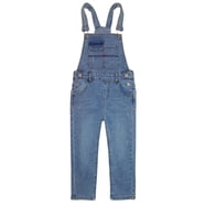 KIDSCOOL SPACE Jeans overall voor kleine meisjes, gescheurde verstelbare denim tuinbroek, blauw, 14-15 jaar