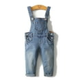 thumbnail image 1 of KIDSCOOL SPACE Little Girl Boy Ripped Denim Cute Slim Pants Jean Overalls,3-4 Years, 1 of 8