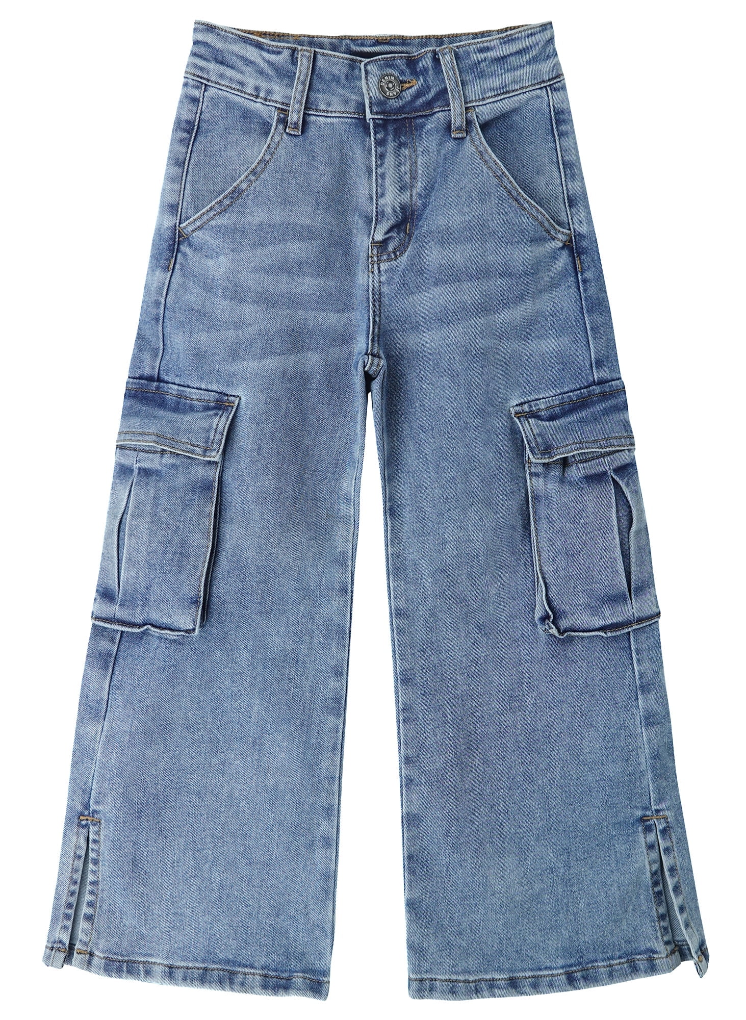 KIDSCOOL SPACE Salopette di Jeans Blu per Neonati e