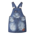 thumbnail image 1 of KIDSCOOL SPACE Little Girls Jean Overall Dress,Big Girls Denim Jumper Dress,Blue,11-12 Years, 1 of 10