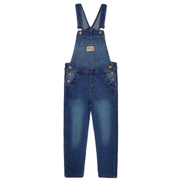 Salopette In Jeans Strappati KIDSCOOL SPACE Per Bambino – Puro Cotone Blu Con Bretelle Regolabili