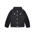 thumbnail image 1 of KIDSCOOL SPACE Little Kid Simple Jean Jacket, Stone Washed Soft Denim Coat Outfit,Black,5-6 Years, 1 of 6
