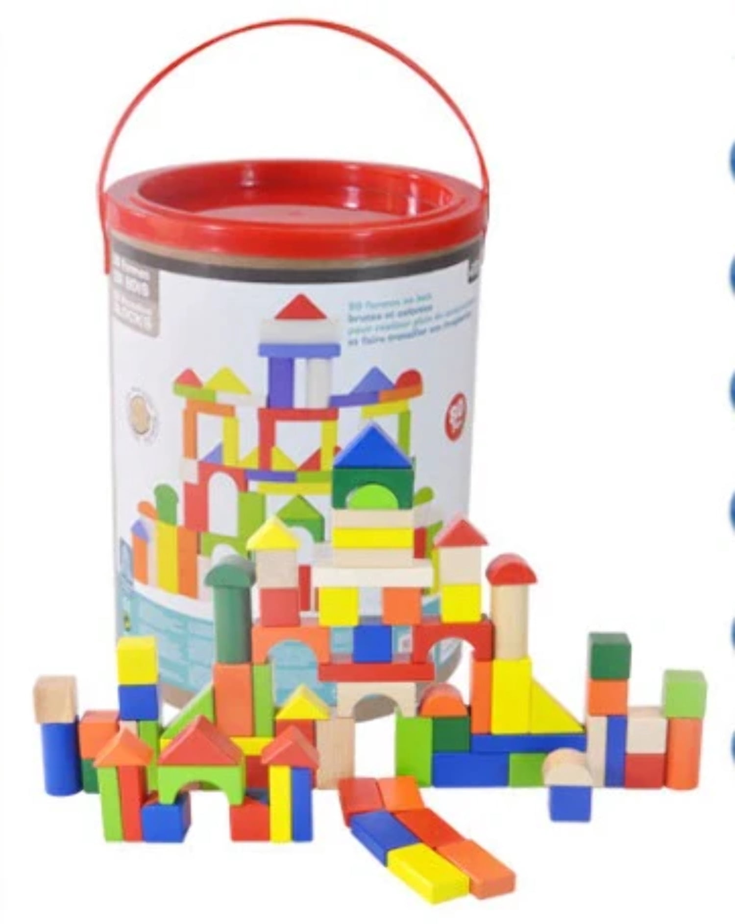 KIDUS 80 beech wooden building blocks - Walmart.com