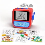 AI Voice Sticker Printer for Kids Ages 3-12 | Kidzville Stampi | Inkless Thermal | 6 BPA-Free Rolls | Gift Girls Boys