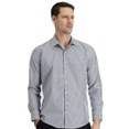 thumbnail image 1 of KIGILI Long Sleeve Slim Fit Striped Men Shirt, S to XL | L - MEDIUM LACQUER, 1 of 5