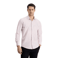 thumbnail image 1 of KIGILI Long Sleeve Slim Fit Striped Men Shirt, S to XL | M - POWDER PINK, 1 of 5