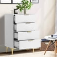 thumbnail image 1 of KIGOTY 4 Drawer Dresser, Hallway Storage Cabinet White，23.7”L x 13.5”W x 35.5”H, 1 of 7