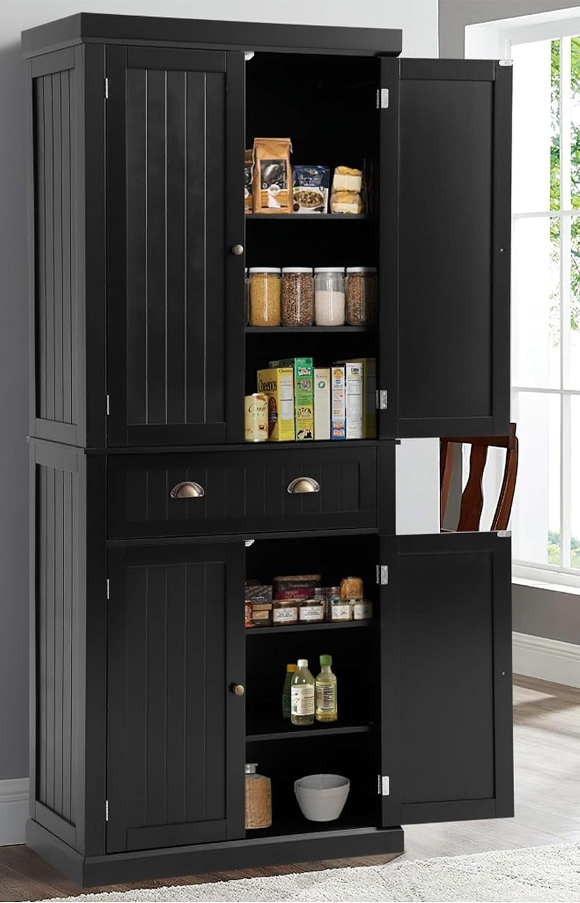 KIGOTY 72" Tall Kitchen Pantry Cabinet, Farmhouse Storage Cabinet ...
