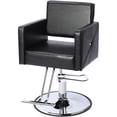 thumbnail image 1 of Kigoty Adjustable Hair Stylist Chair with Foot Rest, Round Base, 23.42" L, Black, 1 of 11