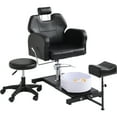 KIGOTY Pedicure Chair with Stool Massage Foot Bath, 360 Degree Swivel