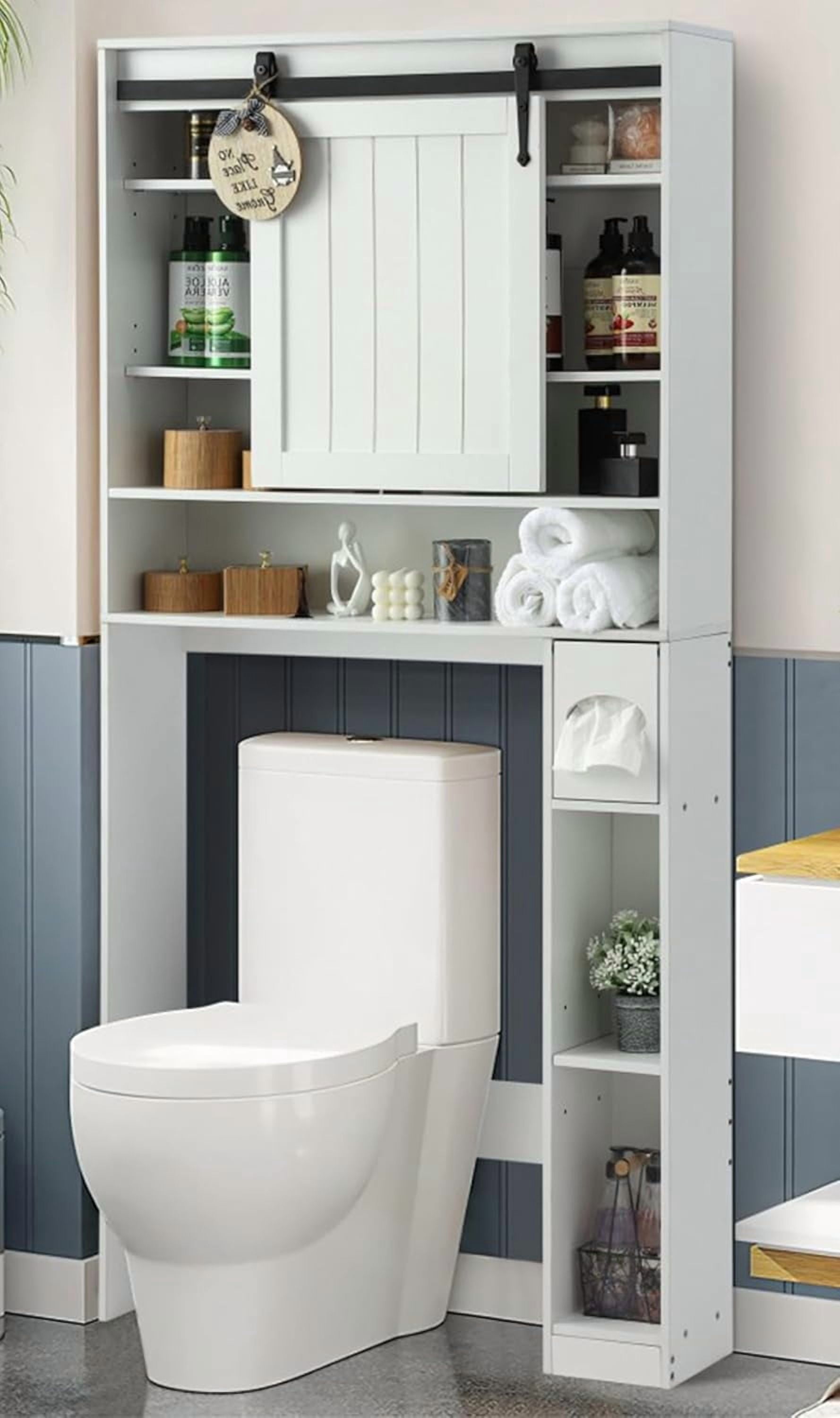 KIGOTY Over The Toilet Storage Cabinet, Bathroom Storage Organizer with ...