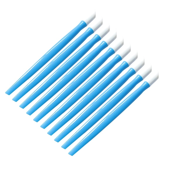 KIHOUT 10pcs Rubber Nail Cuticle Pusher Tipped Plastic Handle Nail Art Tool Nail Acrylic Cuticle Pusher Cleaner(Random Color)