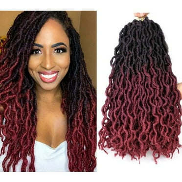 KIHOUT 24 Inch Soft Handmade Double Ended Dreadlock Extensions Natural Synthetic Dreadlock Extensions 10 Strands Bohemian Style Crochet Hair for Black Women (10 Strands/Pack, 350)
