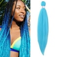 thumbnail image 1 of KIHOUT A Rainbow Gradient Color Hair Pre-stretched Crocheted Hair Filament 26 Inches Deals, 1 of 8
