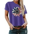 KIHOUT American Flag Printed TShirts for Women, Ladies Summer Casual