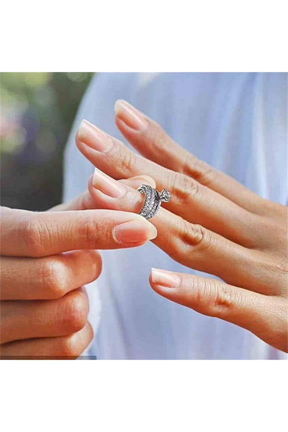 Band Diamond Ring Stainless Steel Inlaid With Diamond To Metabolism Lymphatic Drainage Ring