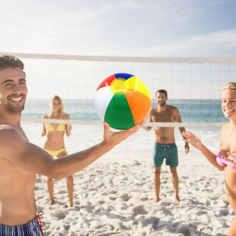KIHOUT Beach Balls 20 Inch Beach Balls for Kids Rainbow Color Pool Toys Pool Balls for Swimming Pool Beach Toys Inflatable Ball for Summer Parties and Water Games Walmart