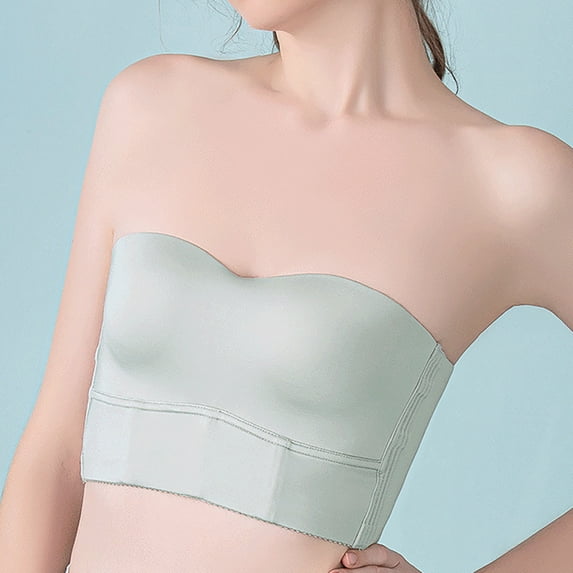 KIHOUT Bra For Women Clearance Junior's Strapless Lift Bra, Wire-Free Anti-Slip Invisible Push Up Bandeau Bra