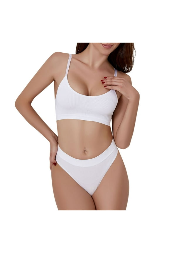 Bra For Women Women's No Rims Sling With Chest Pad Large Size Comfortable Suit Underwear