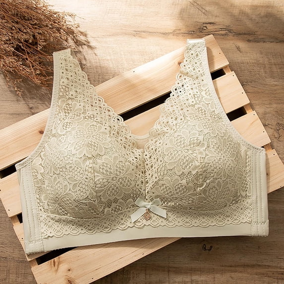KIHOUT Bras For Women Plus Size Women Color Thin And Steel Hoop Gathered Breathable Comfortable Underwear For Daily Bras