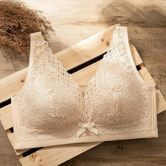 KIHOUT Bras For Women Plus Size Women Color Thin And Steel Hoop Gathered Breathable Comfortable Underwear For Daily Bras