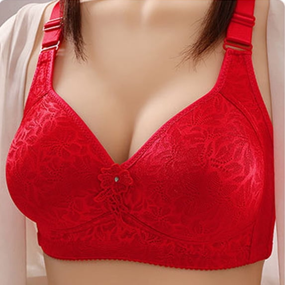 KIHOUT Bras For Women Plus Size Women Oversized Strapless Bra With Cotton Design Style Front Buckle Underwear Discount
