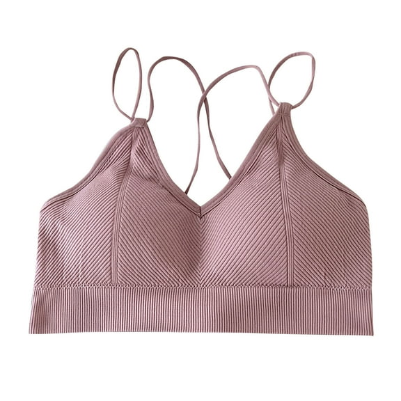 KIHOUT Bras For Women Plus Size Women's Embroidered Glossy Comfortable Breathable Bra Underwear No Rims Set