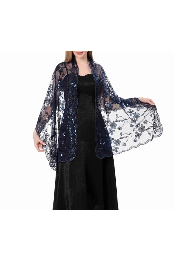 Cardigans For Women Plus Sizes Women's Sequin Shawl Wedding Dress Evening Gown Cheongsam Shawl Bride Bridesmaid Shawl Scarf