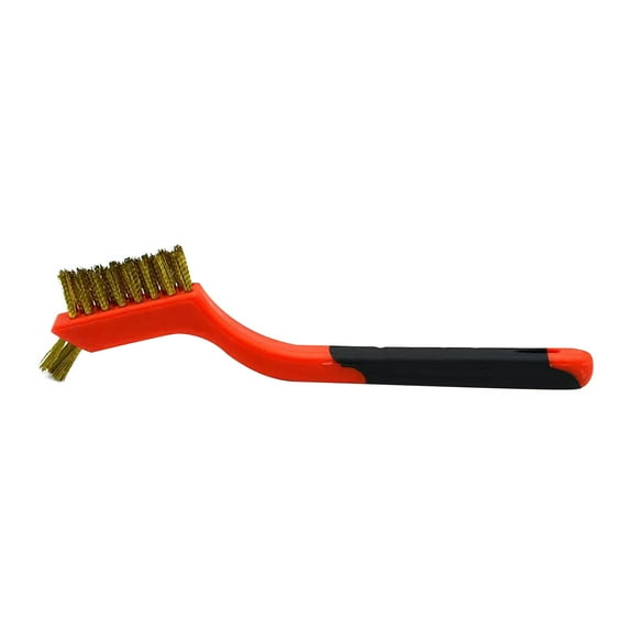KIHOUT Cleaner Tool, Stove Steel Wire Brush Rust Steel Bag Glue Cleaning Brush 3 Copper Wire Nylon Wire Rust Removal Brush