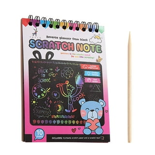 Rainbow Scratch Paper Art Notes - 10 Magic Scratch Note Off Paper