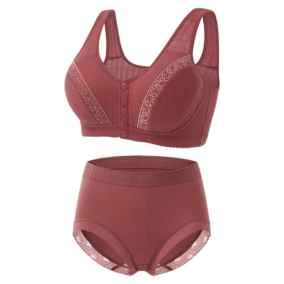 KIHOUT Clearance 2023 for Womens Plus Size Bra Set Comfort Front Closure Bras Shaping Cup Bra Plus Size Underwear