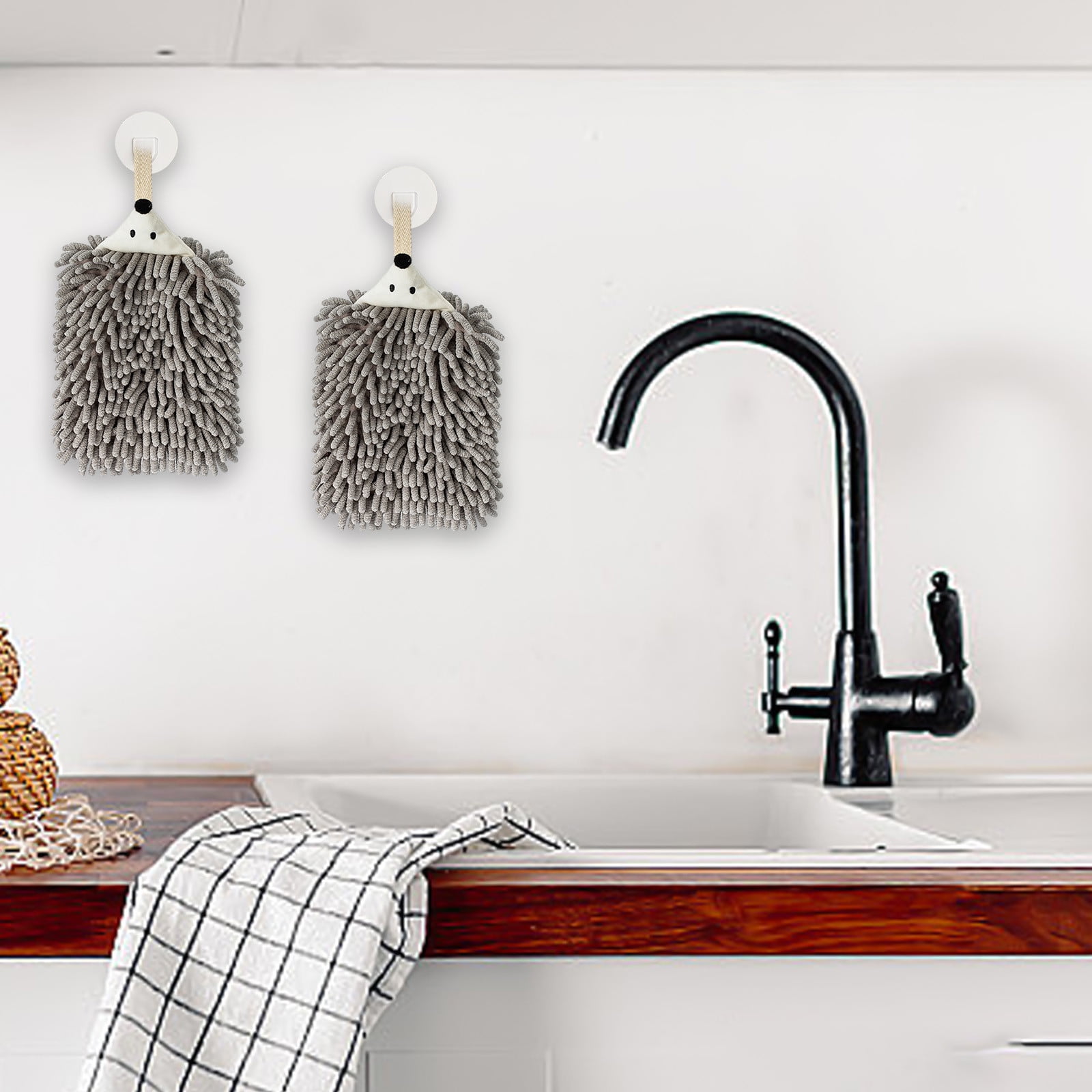 KIHOUT Clearance Chenille Hand Towels for Bathroom 、Kitchen and Bedroom