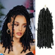 KIHOUT Faux Crochet Hair 13.77in,Goddess Hair for Women, Soft Pre Looped Crochet Braids with Wavy Curly Ends BohoBraids Extensions